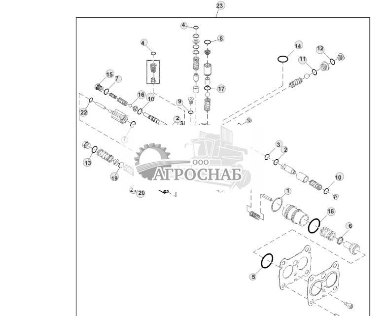 Комплект для капитального ремонта тормозного клапана, ручного резервного - ST121911 585.jpg